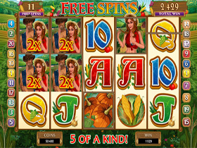Sweet Harvest Slot Free Spins Screen