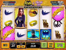 Batman and Catwoman Cash Slot Main Screen